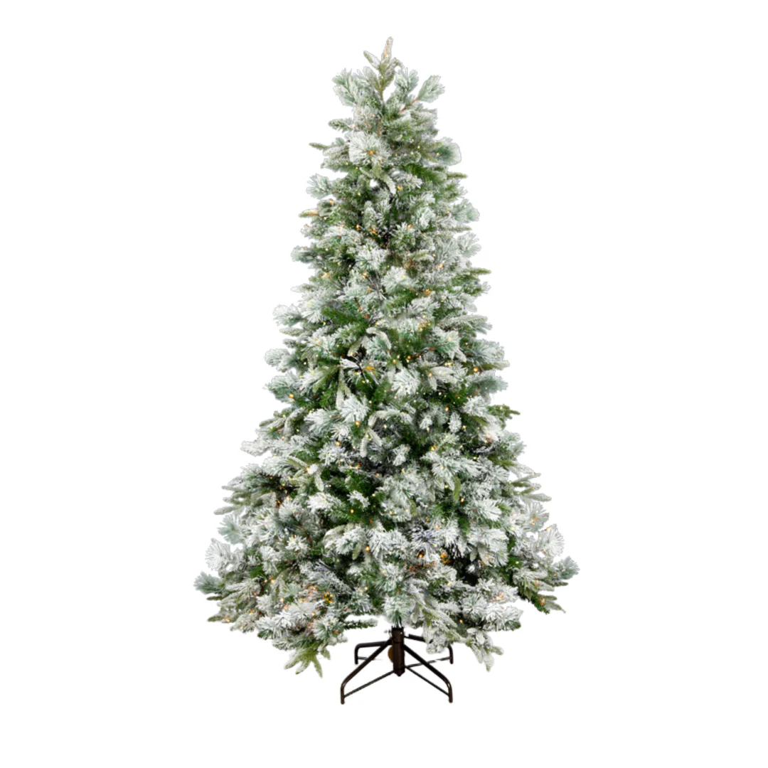 Christmas Tree Flocked Emerald Angel Pine 650 LED 210cm 7ft - Image 2
