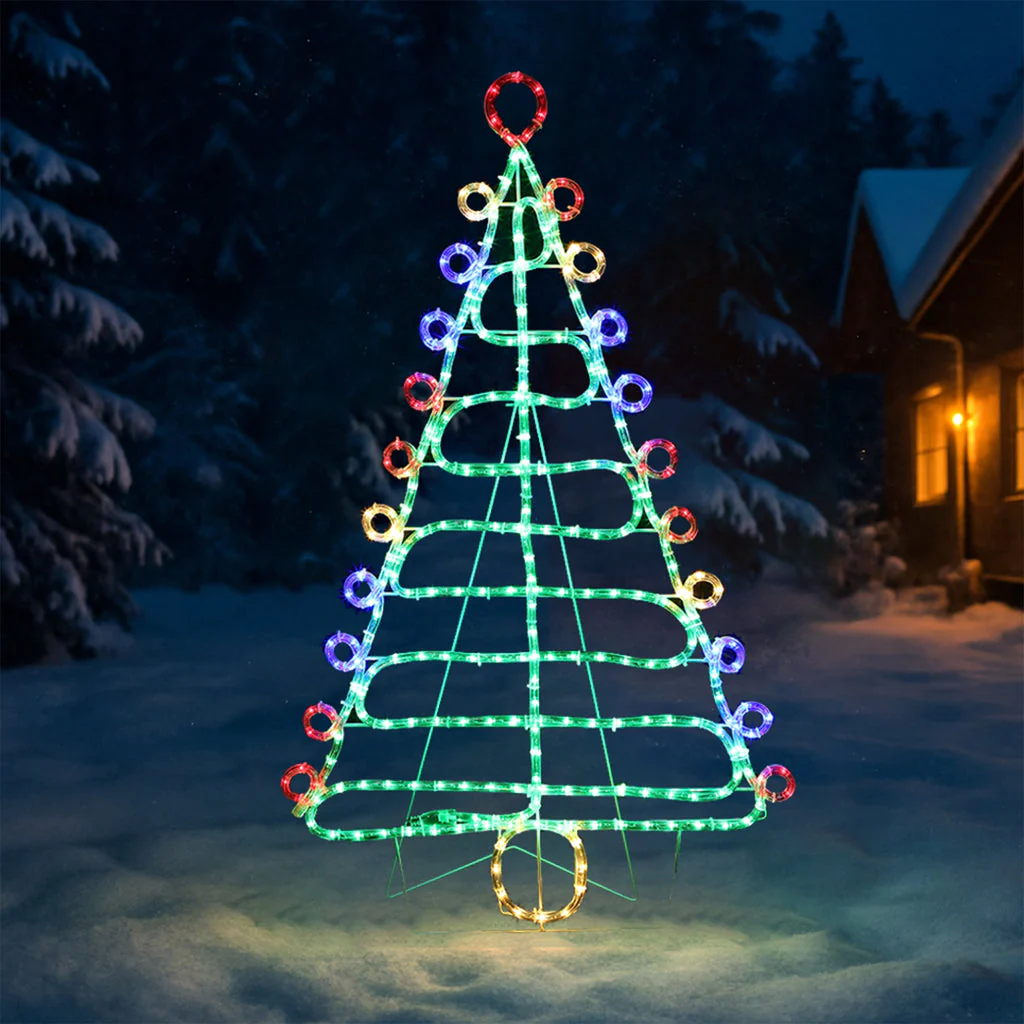 Christmas Tree Rope Light Silhouette 93cm - Multicolour