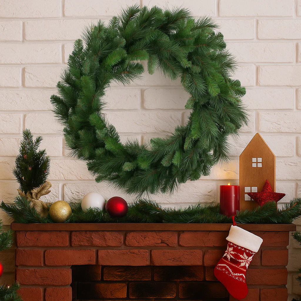 Christmas Wreath Evergreen Deluxe 76cm