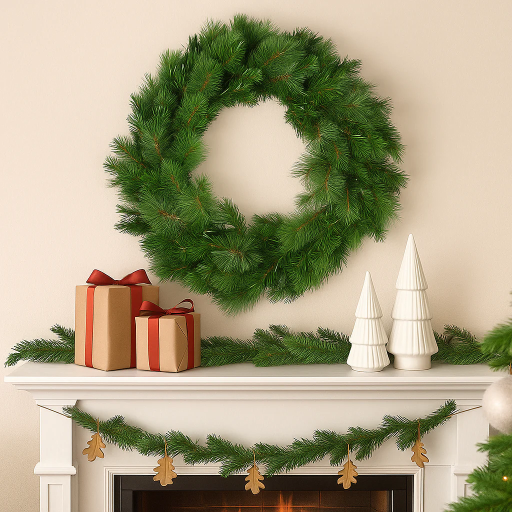 Christmas Wreath Green Hill 76cm 180 Tips