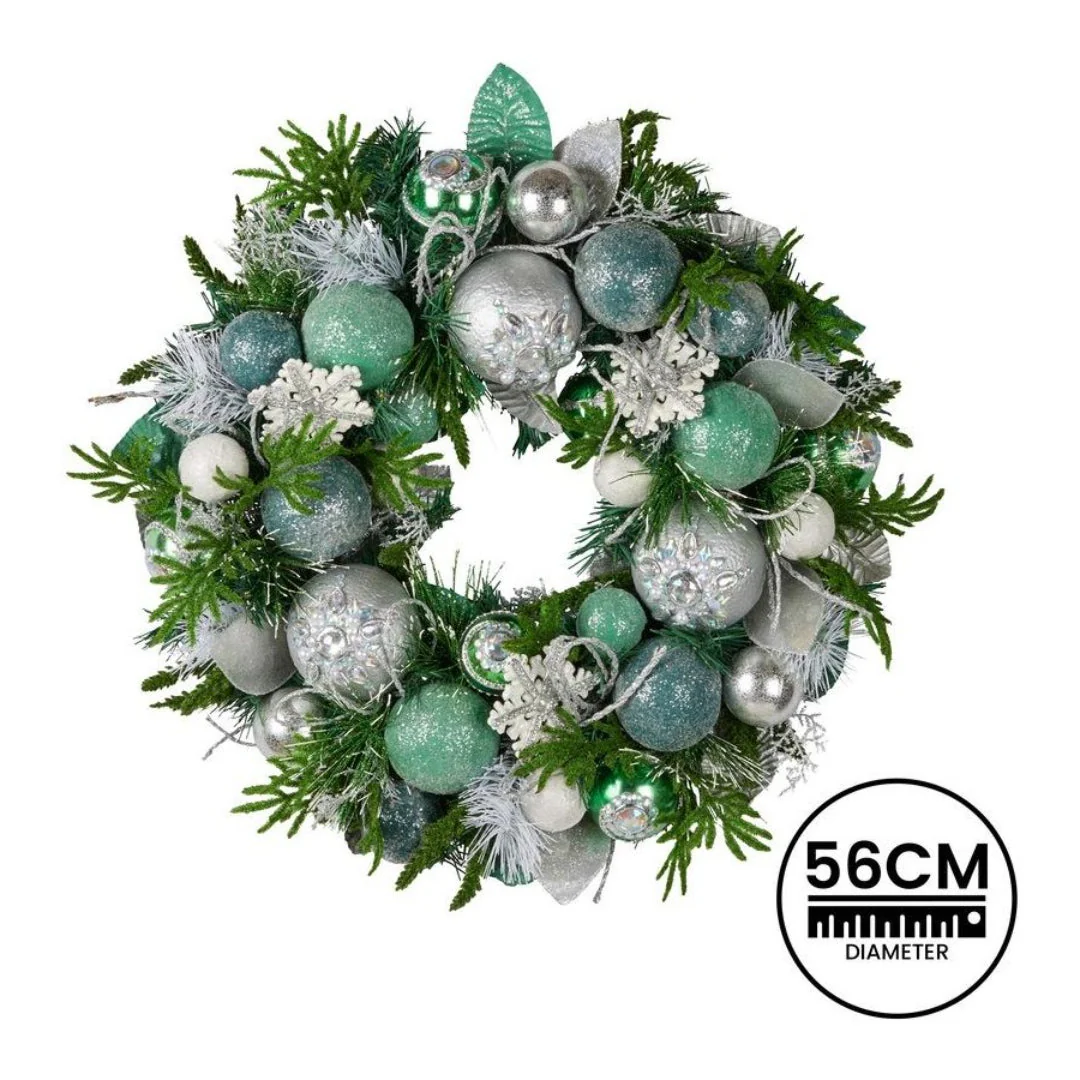 Christmas Wreath Mint Luxe 56cm