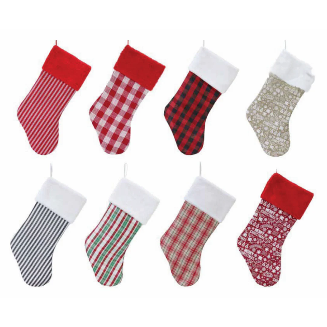 Classic Stocking with Plush Trim Mega Mix 50cm 8 Asstd - Image 2