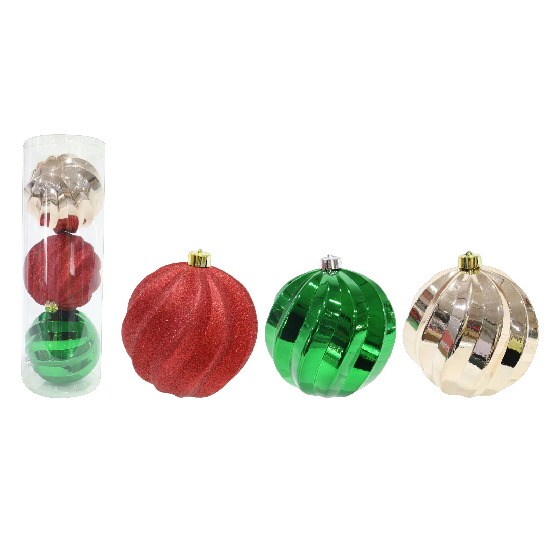 Classic Swirl Bauble 15cm 3pk - Image 2