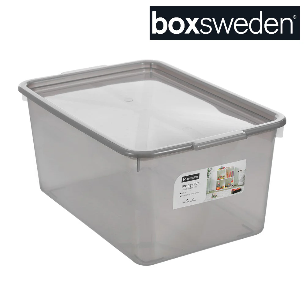 CLEAR STORAGE BOX 20L WITH LID 45X31.5X22CM - Image 4