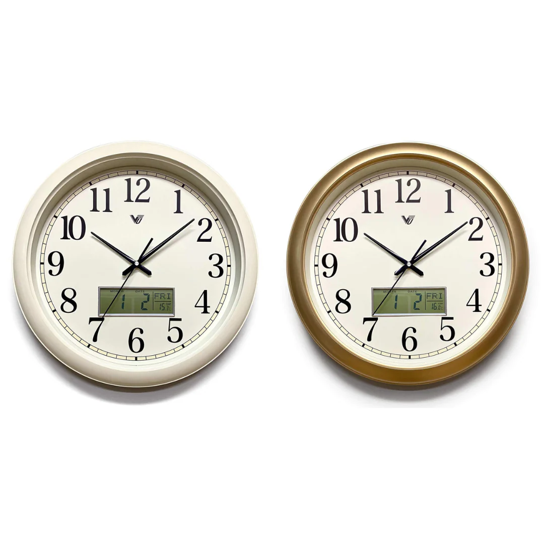 Clock Modern Clock/Digital Calendar 42cm Assorted