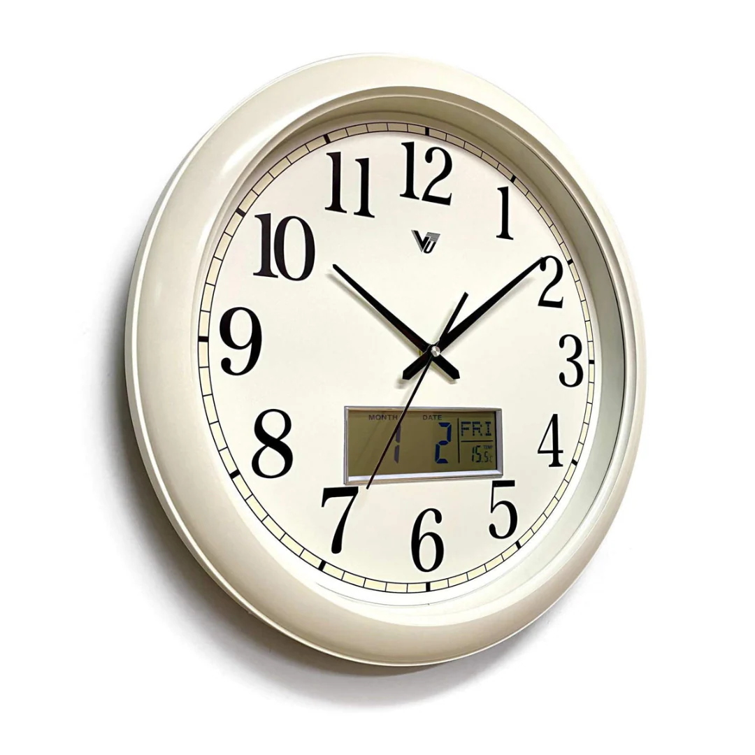Clock Modern Clock/Digital Calendar 42cm Assorted - Image 4