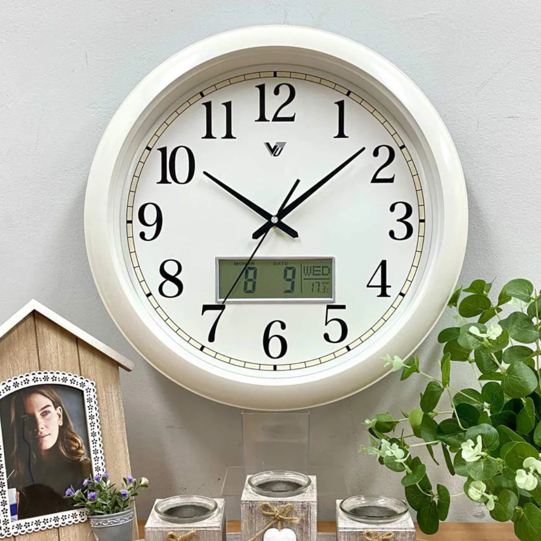 Clock Modern Clock/Digital Calendar 42cm Assorted - Image 8