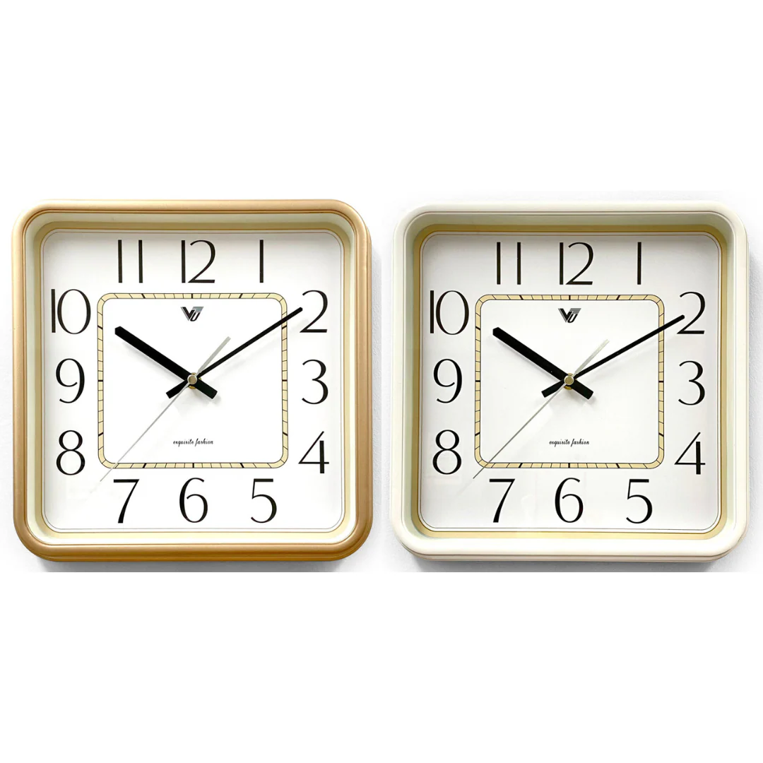 Clock Premium Square Wall Clock Assorted