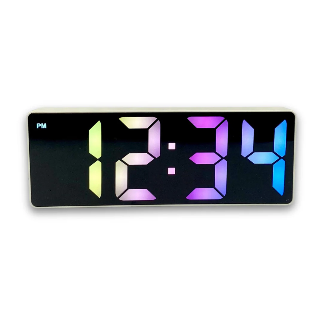 Clock Rainbow LCD Table Clock Assorted - Image 2