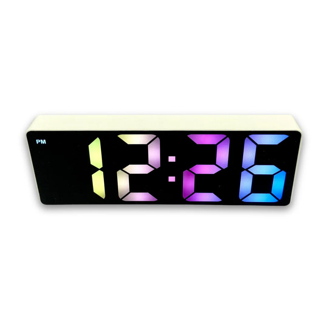 Clock Rainbow LCD Table Clock Assorted - Image 3