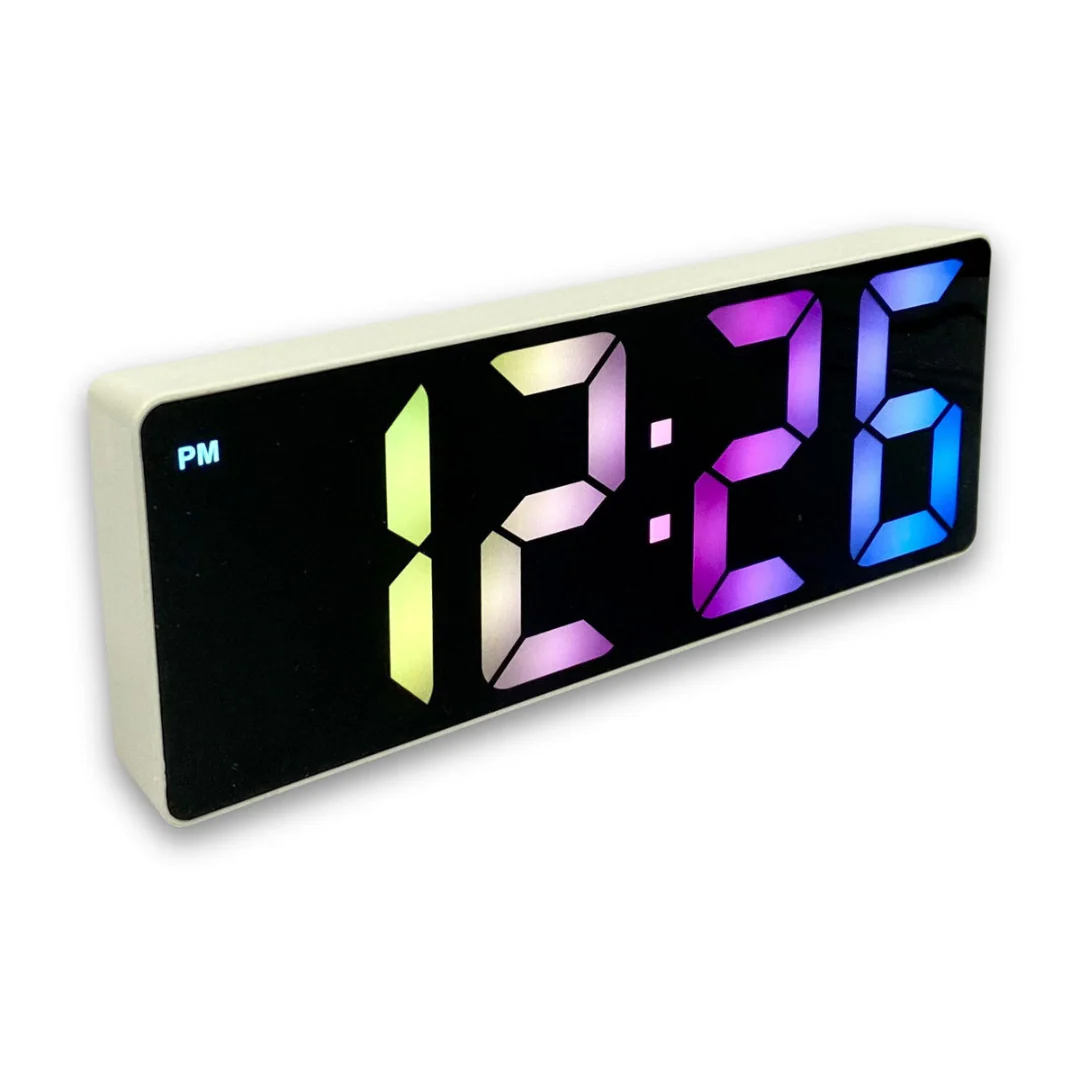 Clock Rainbow LCD Table Clock Assorted - Image 5