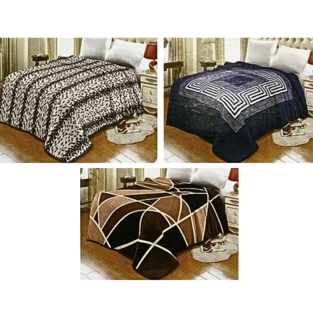 Cloudy Mink Blanket Q/B 4.5kg 200x240cm Assorted - Image 2