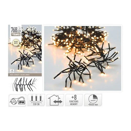 Cluster Lights 768Led Warm White Ip44 5.6M