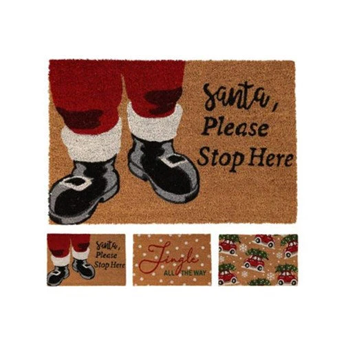 Coir Doormat 3 Assorted Christmas Design