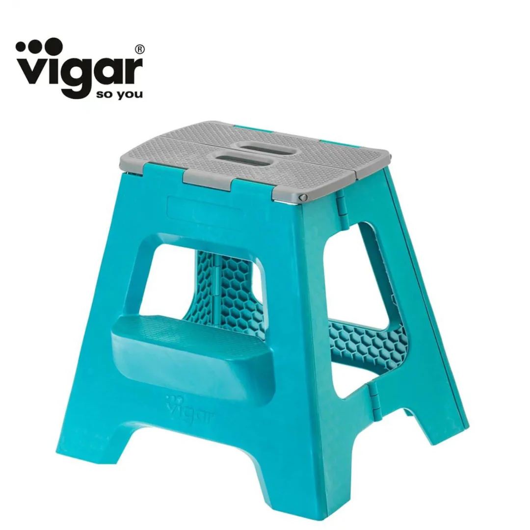 Compact 2 Step Turquoise Foldable 40Cm Stool - Image 2