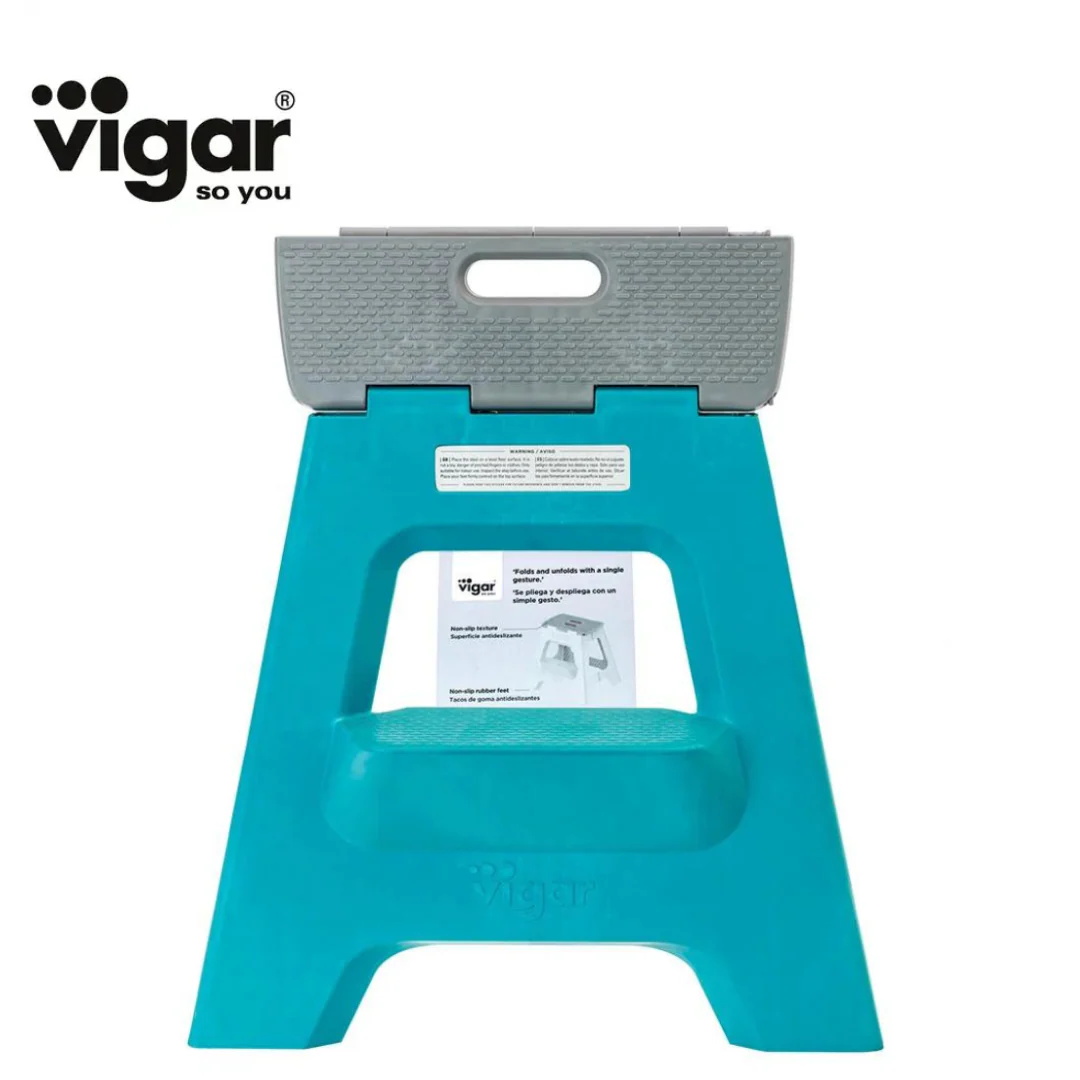 Compact 2 Step Turquoise Foldable 40Cm Stool - Image 3