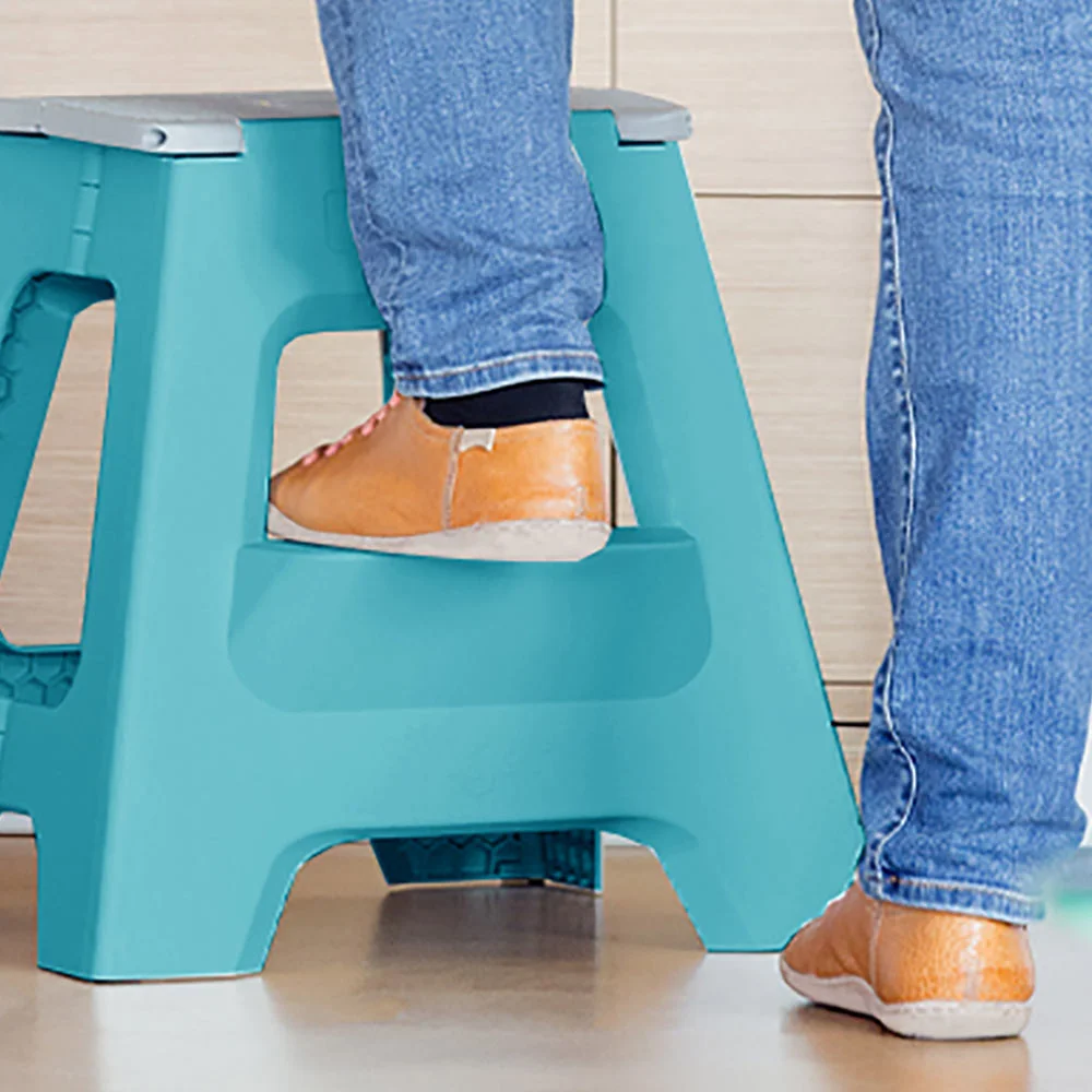 Compact 2 Step Turquoise Foldable 40Cm Stool - Image 5