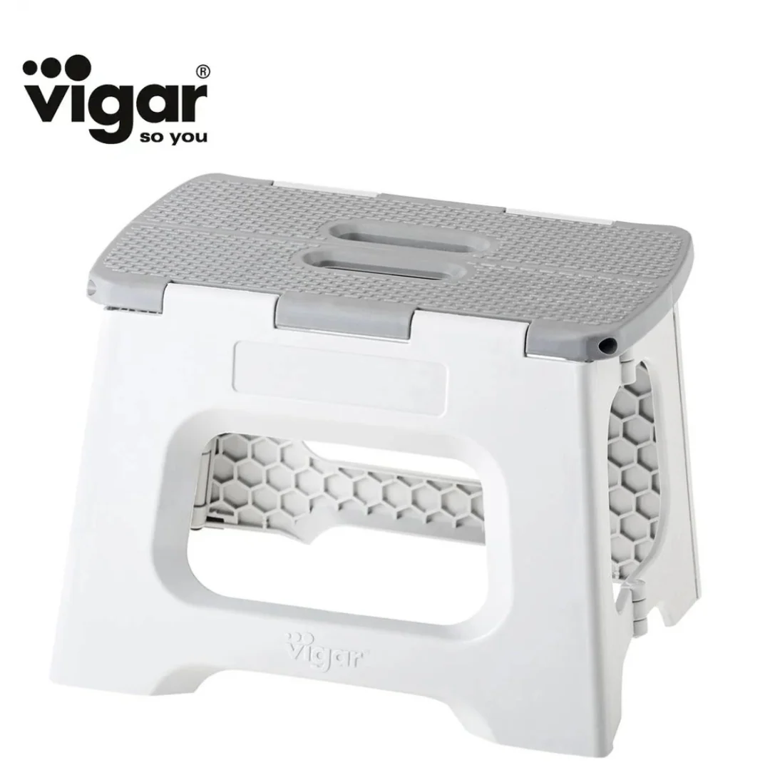 Compact Grey Foldable Stool 23cm - Image 2