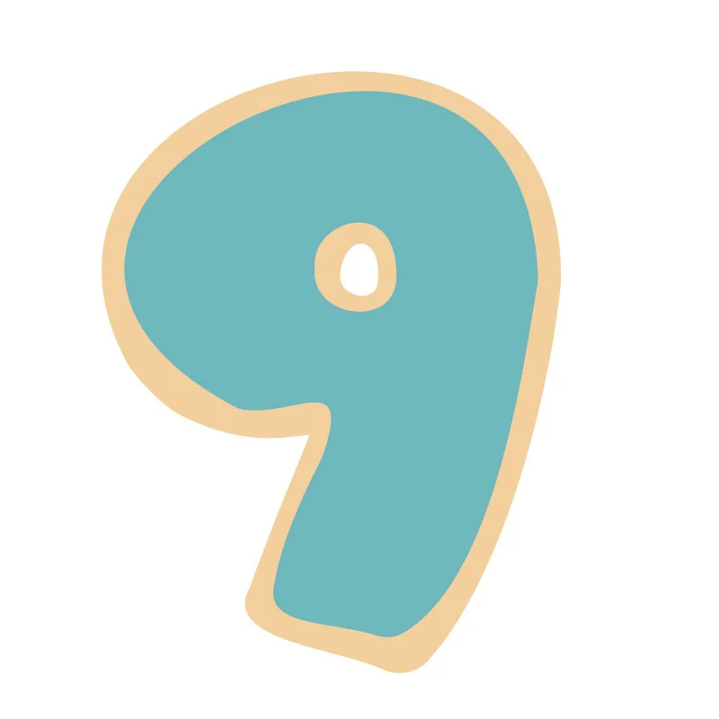 Coo Kie NUMBER 9 Cookie Cutter - Image 3