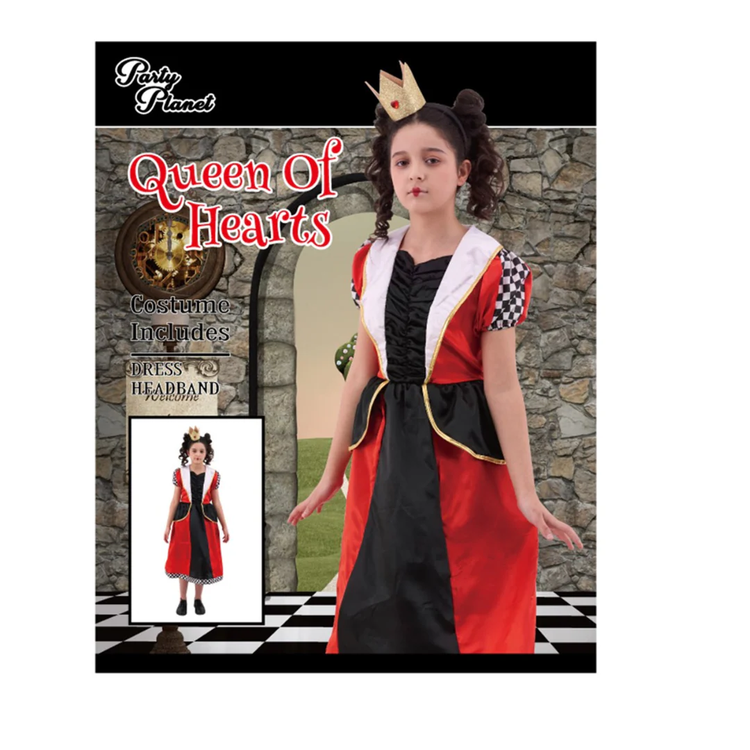 Costume Girls Queen of Hearts Large 7-8 yrs old