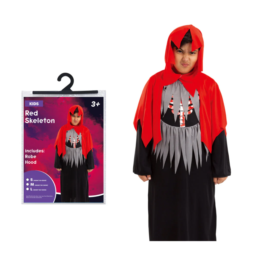 Costume Red Skeleton Kids