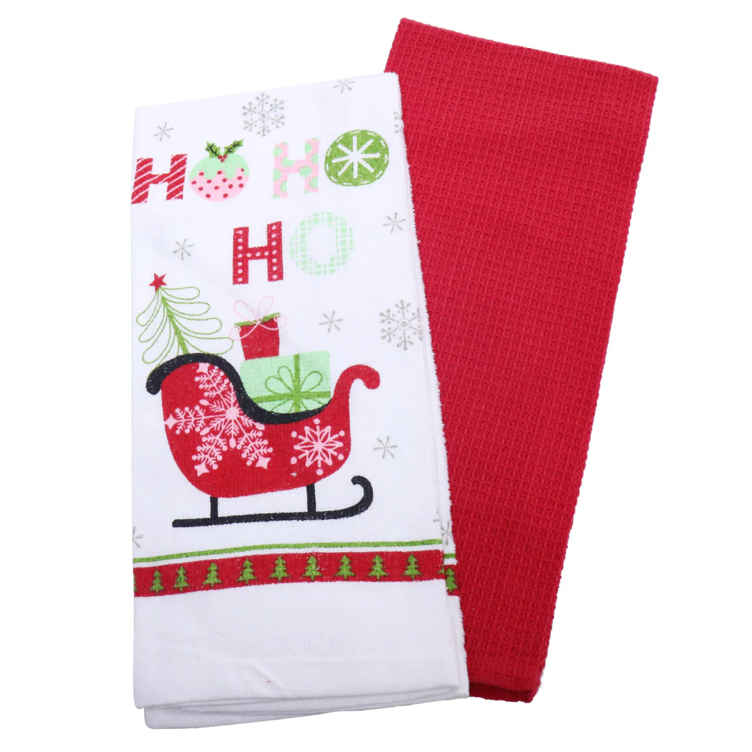 Cotton Tea Towel 2pc Assorted - Image 2