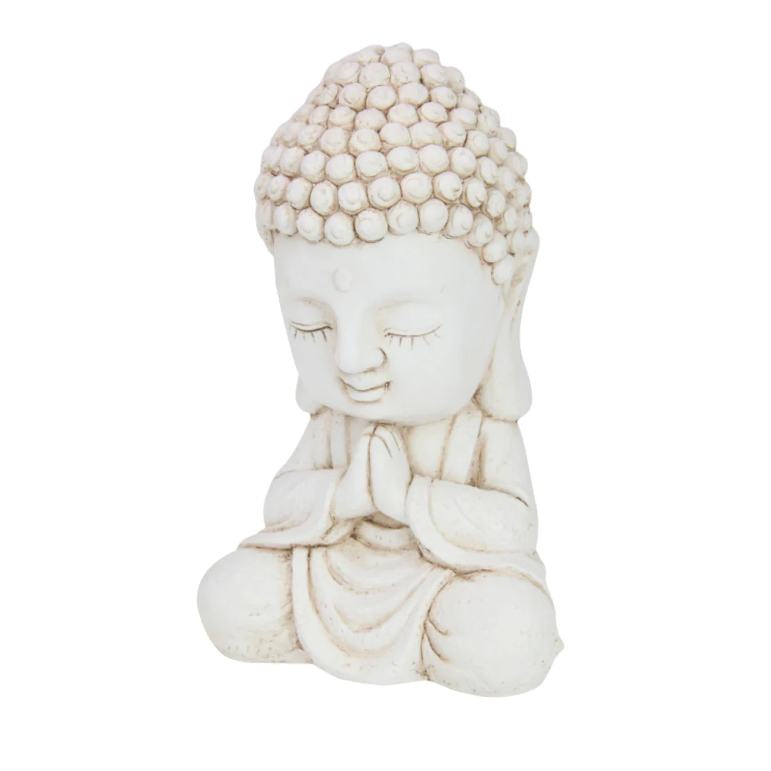 Cream Garden Buddha 34cm Assorted - Image 3