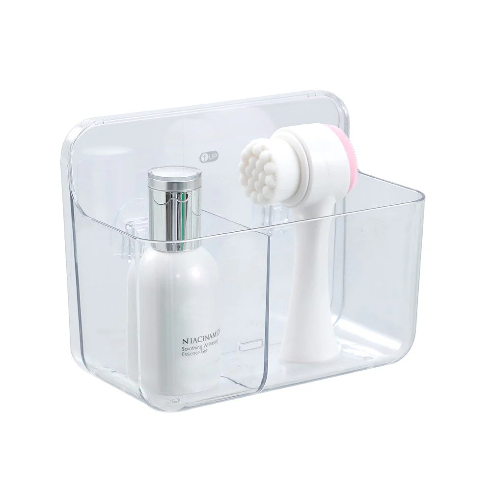 CRYSTAL BATHROOM HANGING 2 SECTION CADDY 17.5X9X14CM - Image 3