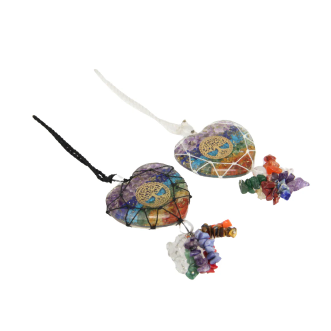 Crystal Tree of Life Heart Hanger 18cm Assorted - Image 3