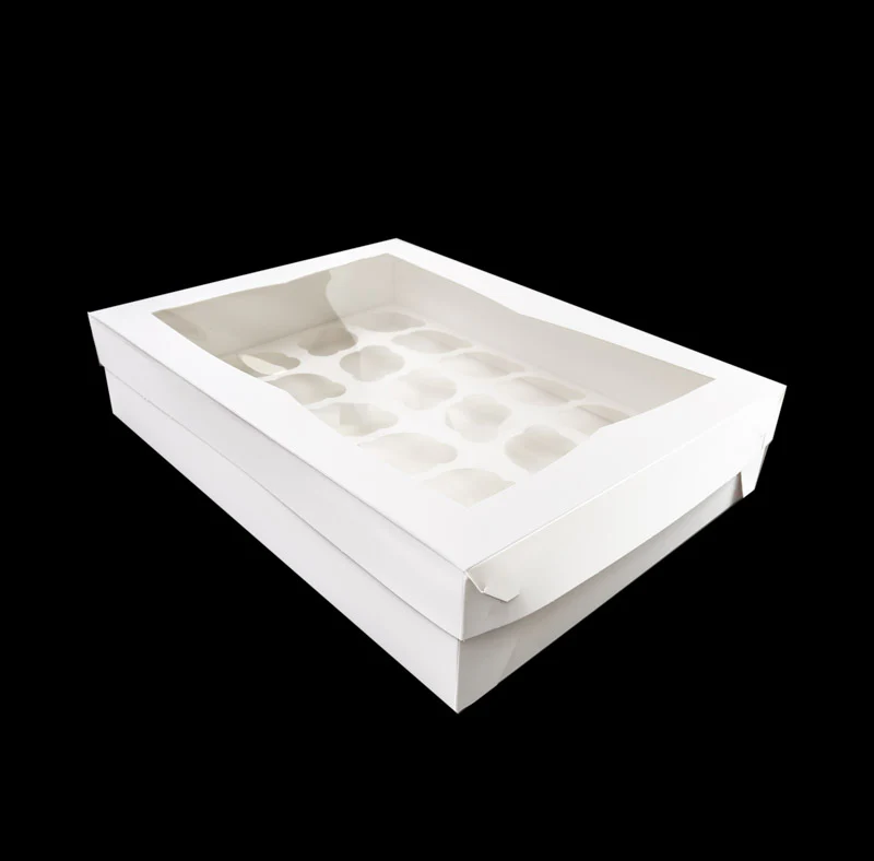Hangsell Cupcake Box With Pvc Window (Holds 24 Cupcakes) - Image 2