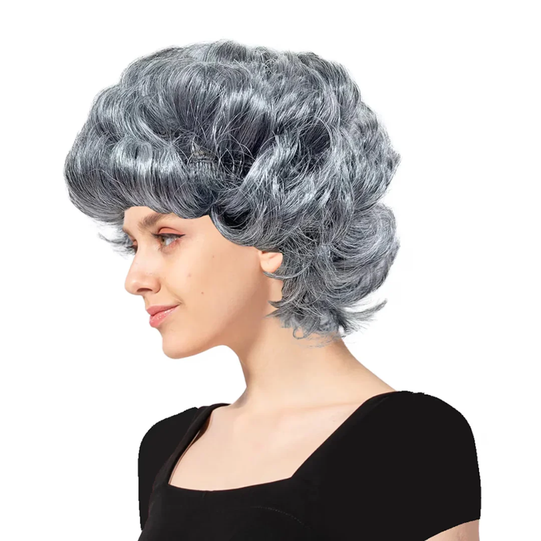 Curly Wig Grey - Image 3