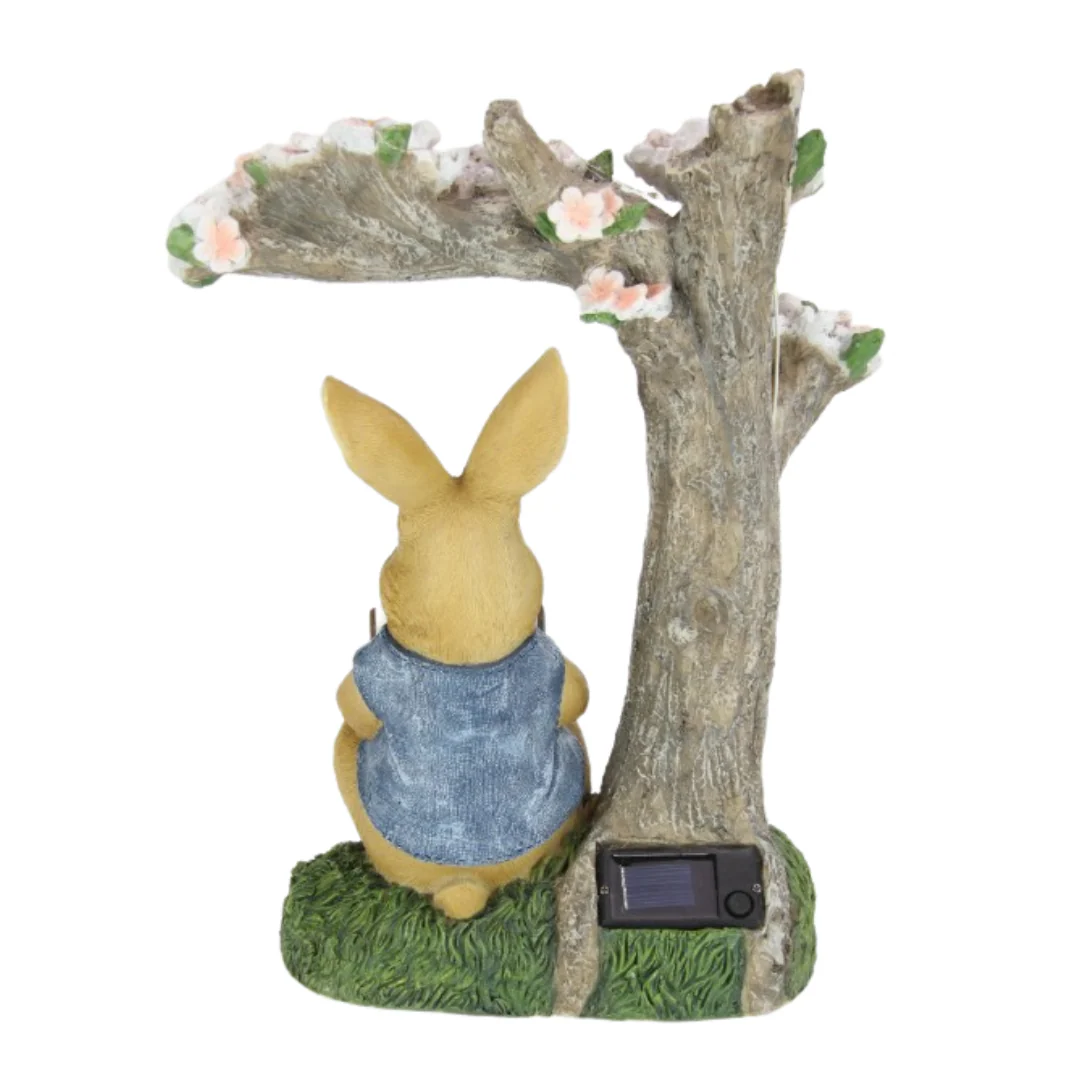 Cute Bunny Rabbit Reading Book Under Light 34cm - Image 3