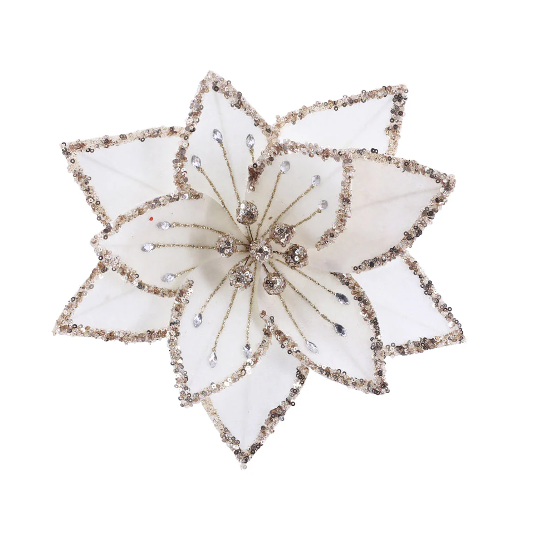 Deluxe Jewel Poinsettia Clip Assorted - Image 5