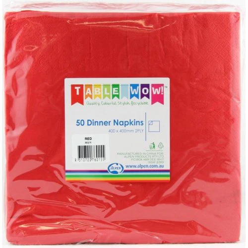 Dinner Napkins Red 50pk