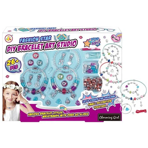 DIY Bead & Charms Bracelet Jewelry Kit