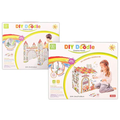 DIY Cardboard CutOut ColourIn House