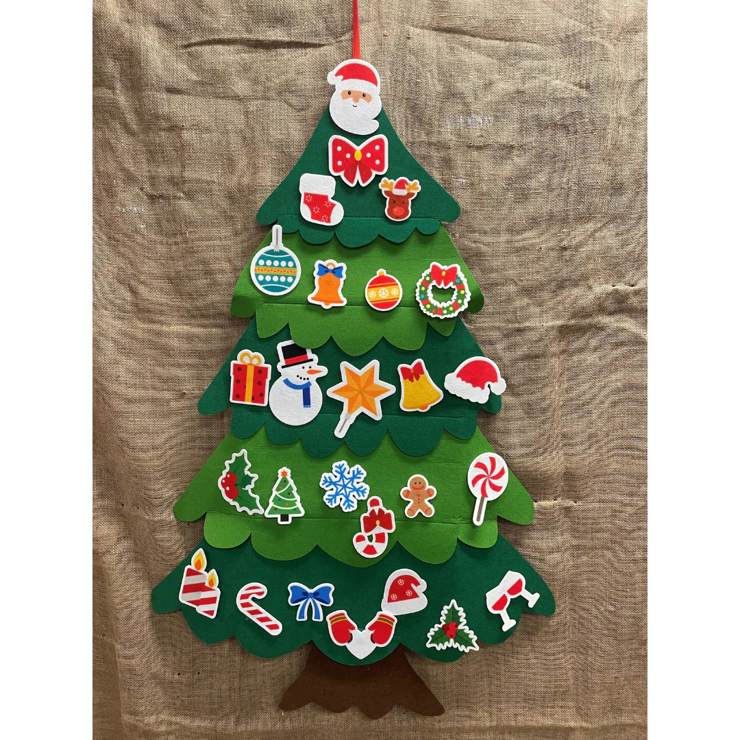 DIY Felt Wall Tree W/Decos 27pk - Image 3