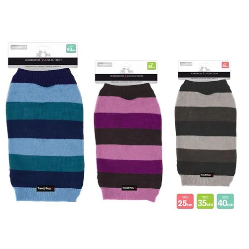 Dog Jumper Stripe Polar 25-35-45cm