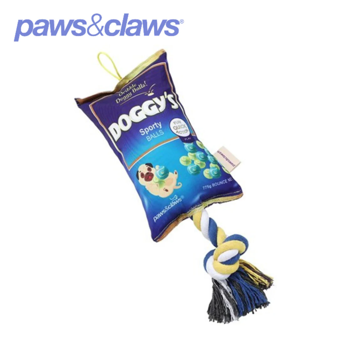 Doggys Balls Snacks Oxford Tugger with Rope - Image 3