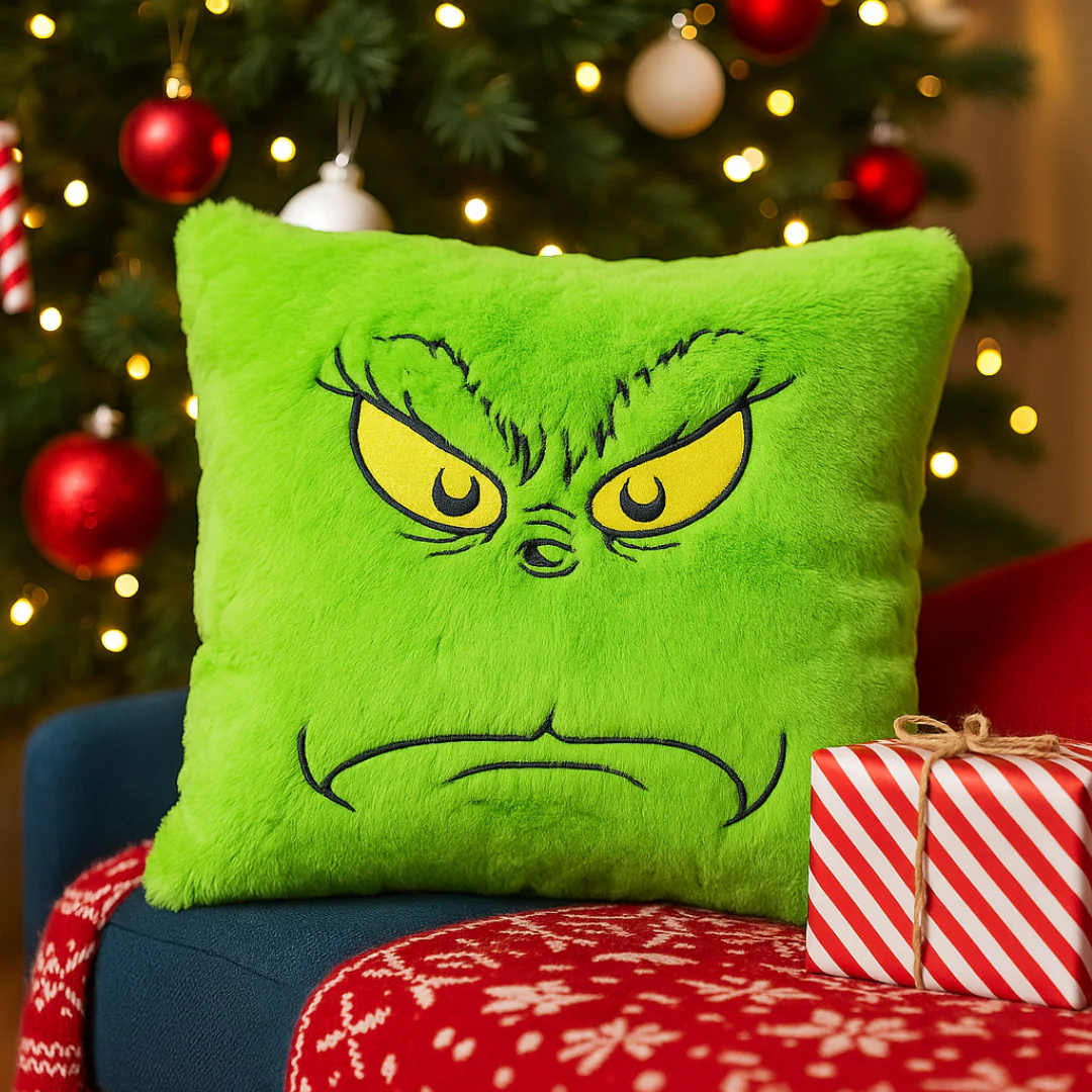 Dr. Seuss Grinch Grinch Frown Cushion 40x40cm Super Soft Plush