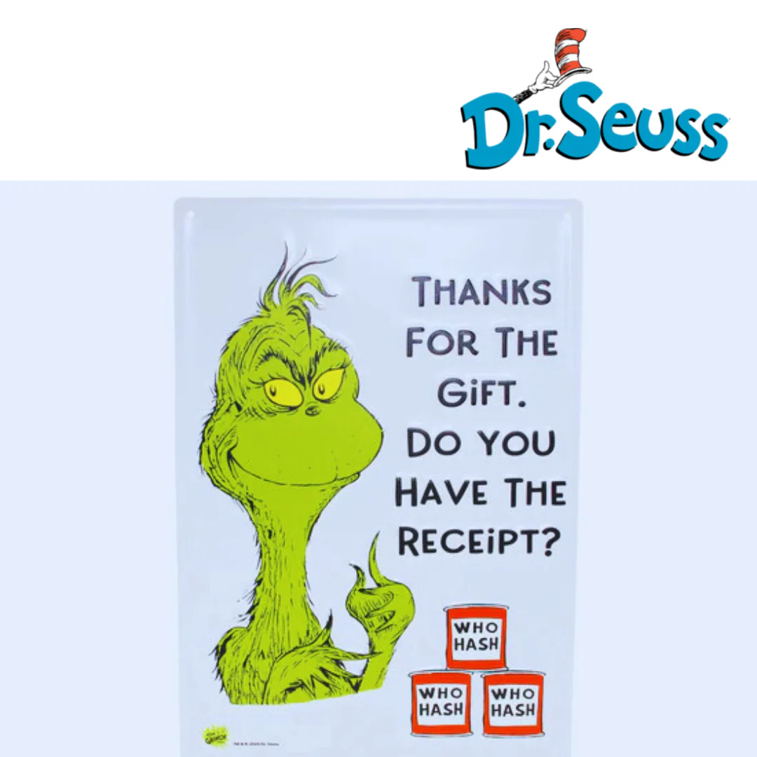 Dr. Seuss Grinch Metal Gift Receipt 35x24cm - Image 2