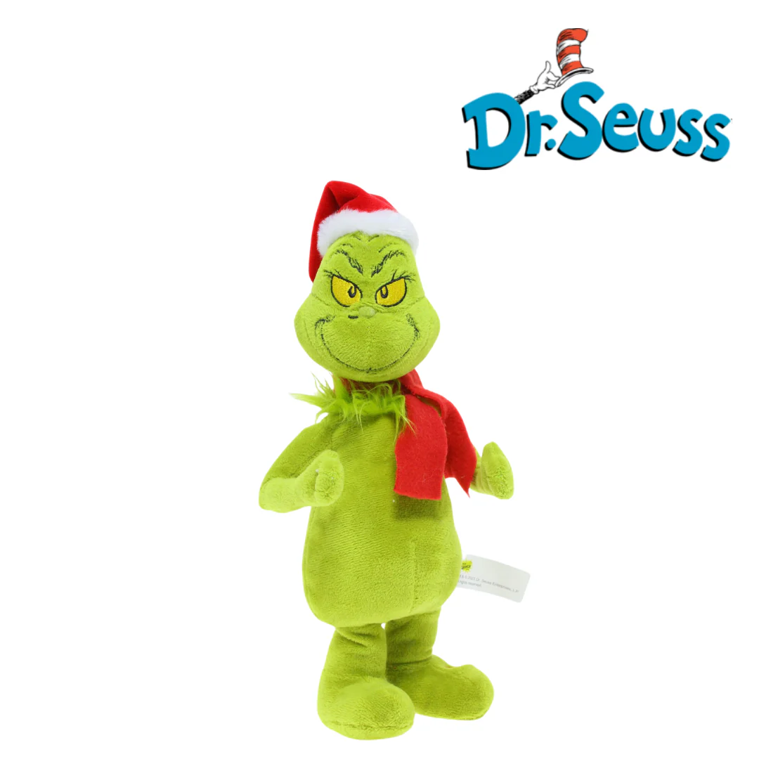 Dr. Seuss Grinch Waddler with Santa Hat And Scarf 17x12x27cm - Image 2