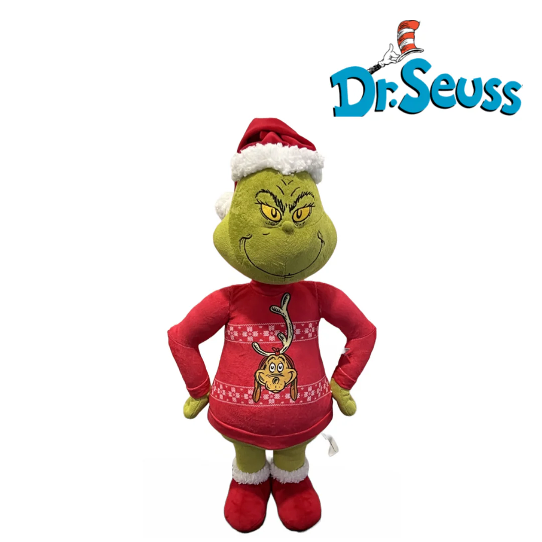 Dr. Seuss Holiday Greeter Grinch With Max Sweater 59cm - Image 2