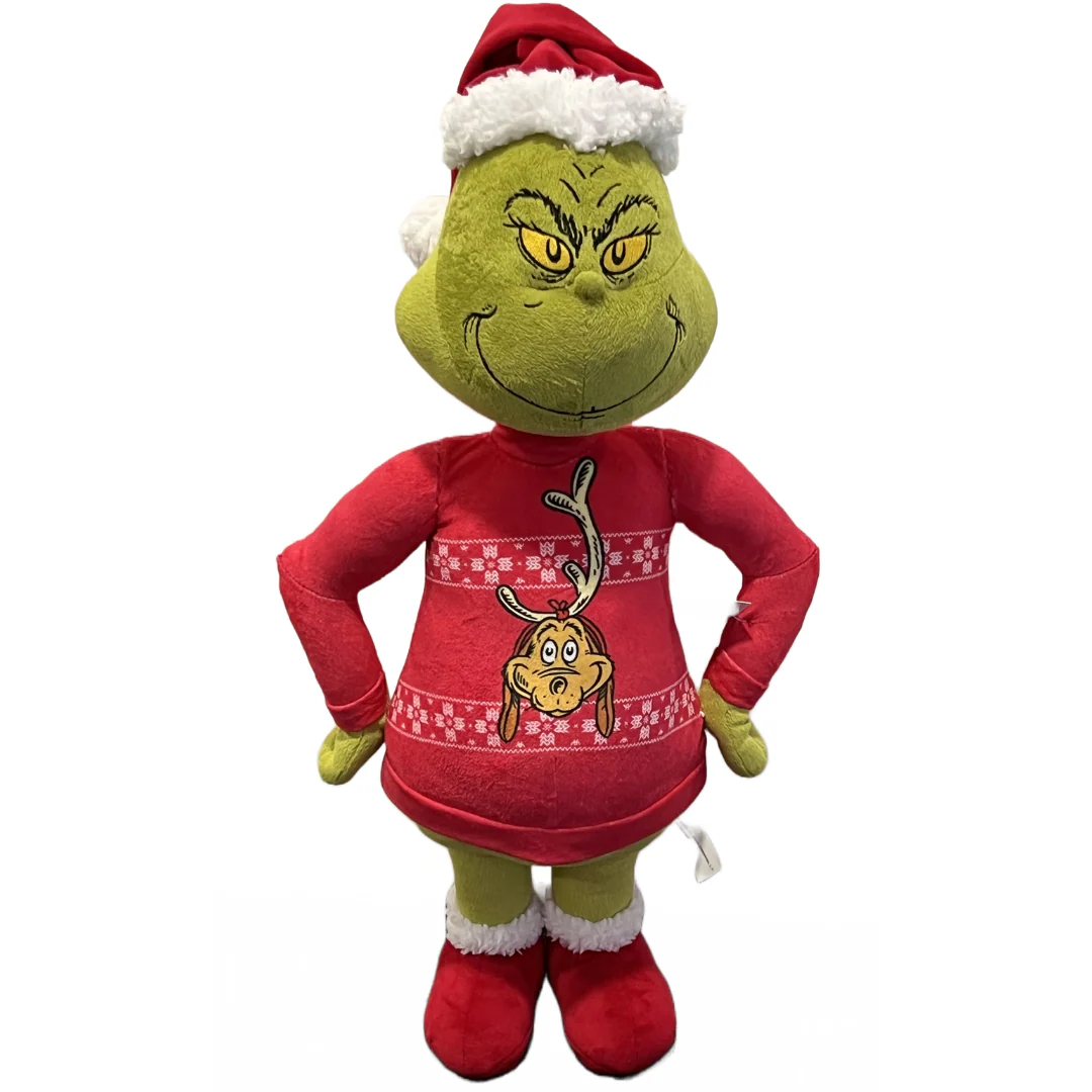 Dr. Seuss Holiday Greeter Grinch With Max Sweater 59cm - Image 3