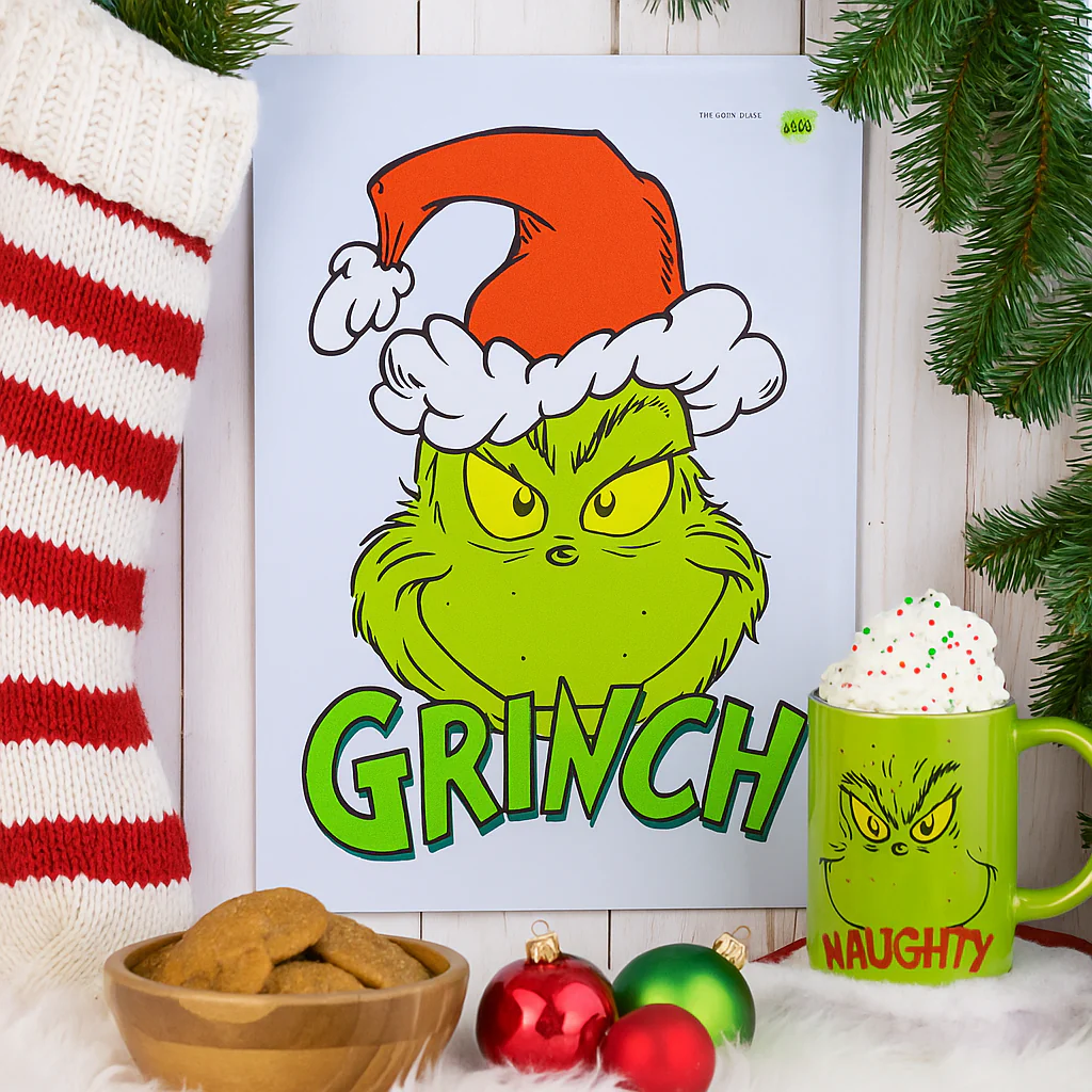 Dr. Seuss Metal Grinch Head 35X24Cm