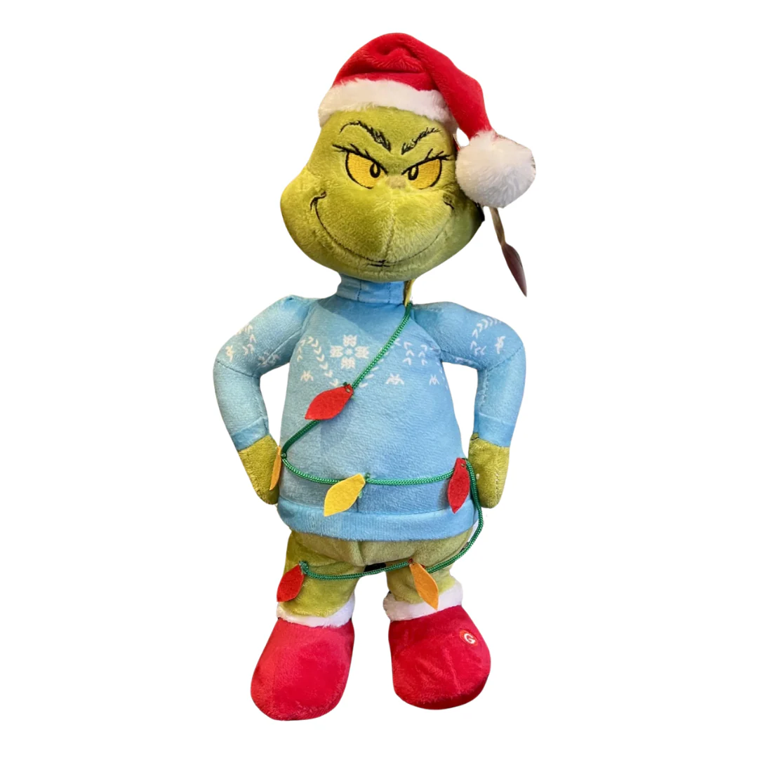 Dr. Seuss Small Side Stepper-Grinch in Blue Sweater Tangled in Lights - Image 2
