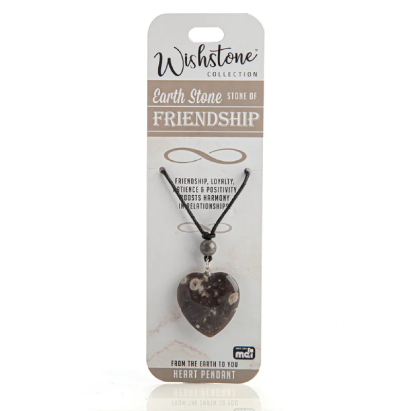 Earth Stone Heart Pendant