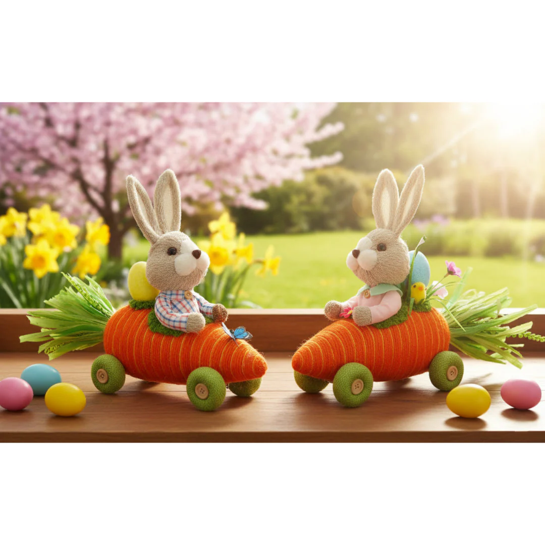 Easter Bunny In Carrot Car Assorted - Image 4
