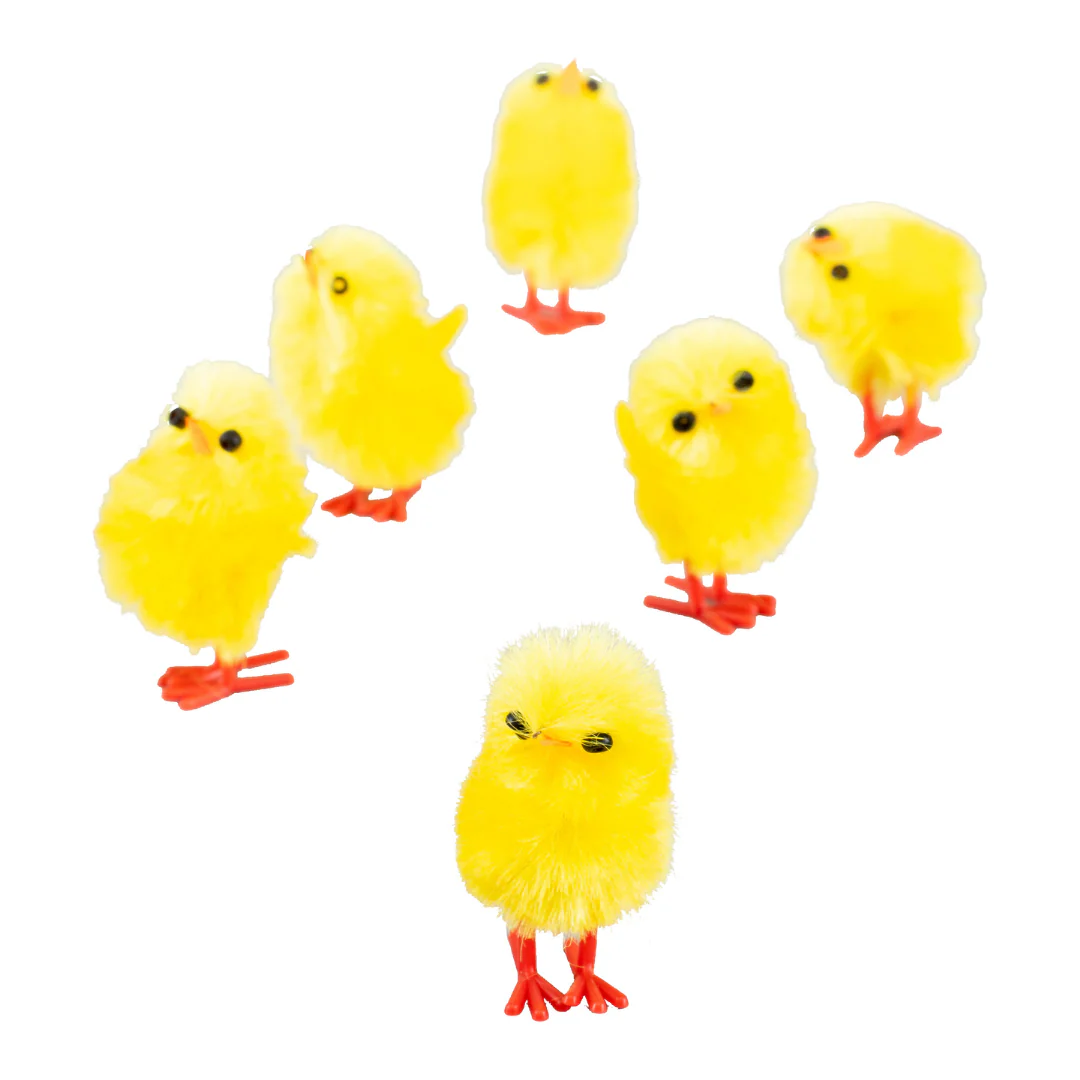 Easter Chicken 9pc Medium 4cm Yellow - Image 2