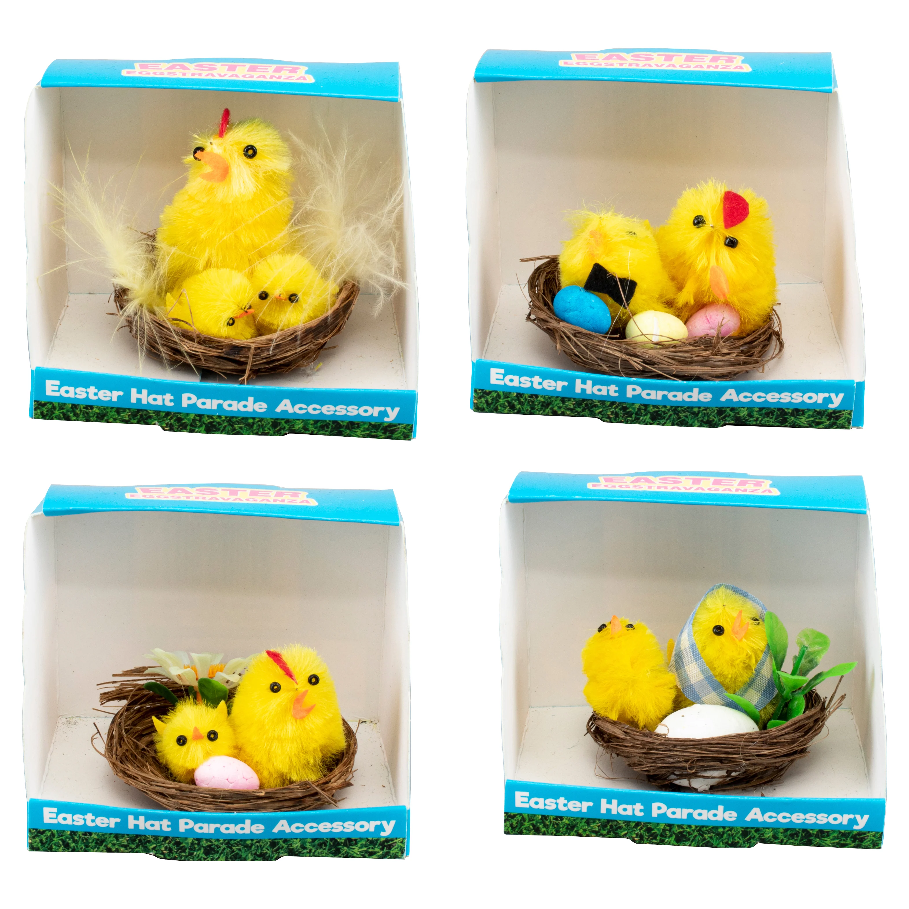 Easter Chicken In Nest 1pc 6cm 4 Assorted Styles - Image 6